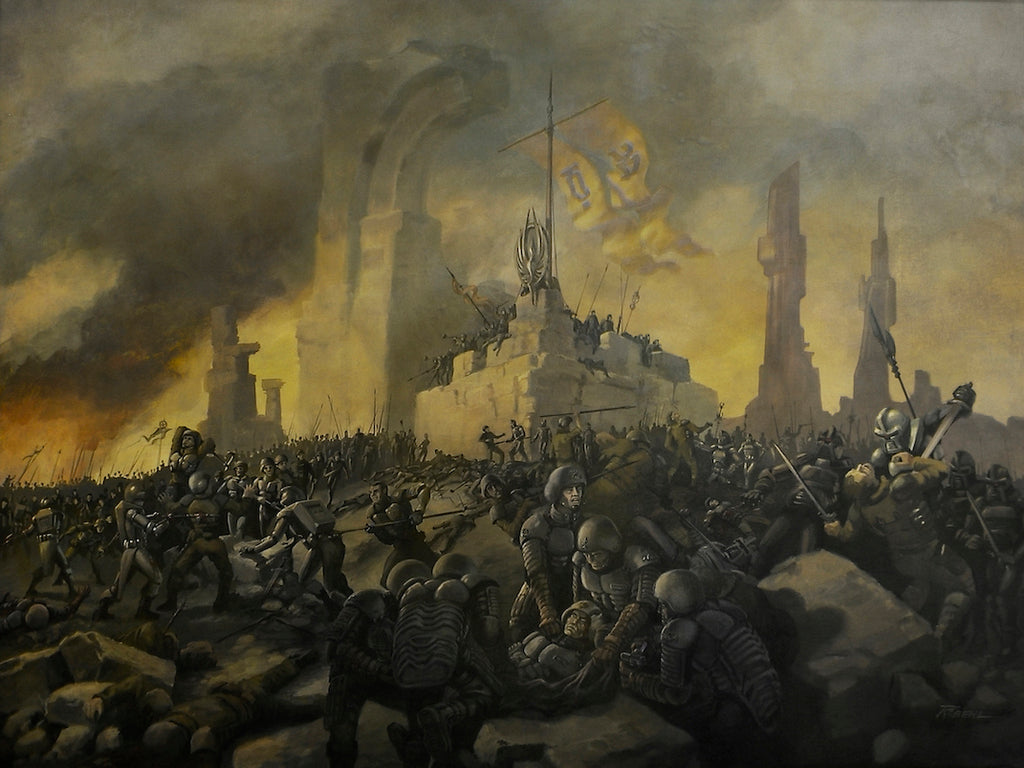 Adama's "First Cylon War" Original Art Giclee Print.