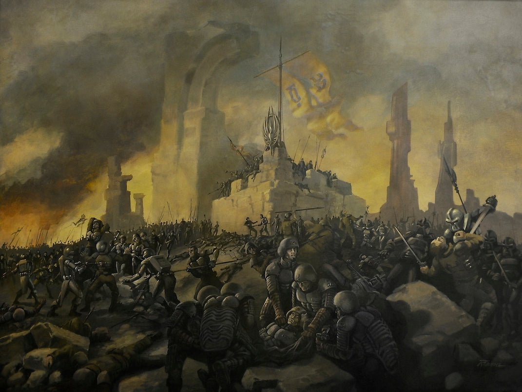 Adama's "First Cylon War" Original Art Giclee Print.