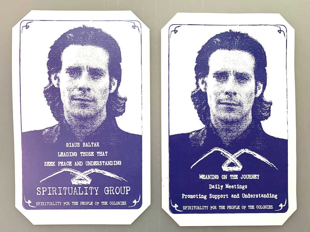 Battlestar Galactica Baltar Spirituality Flyers w/ COA