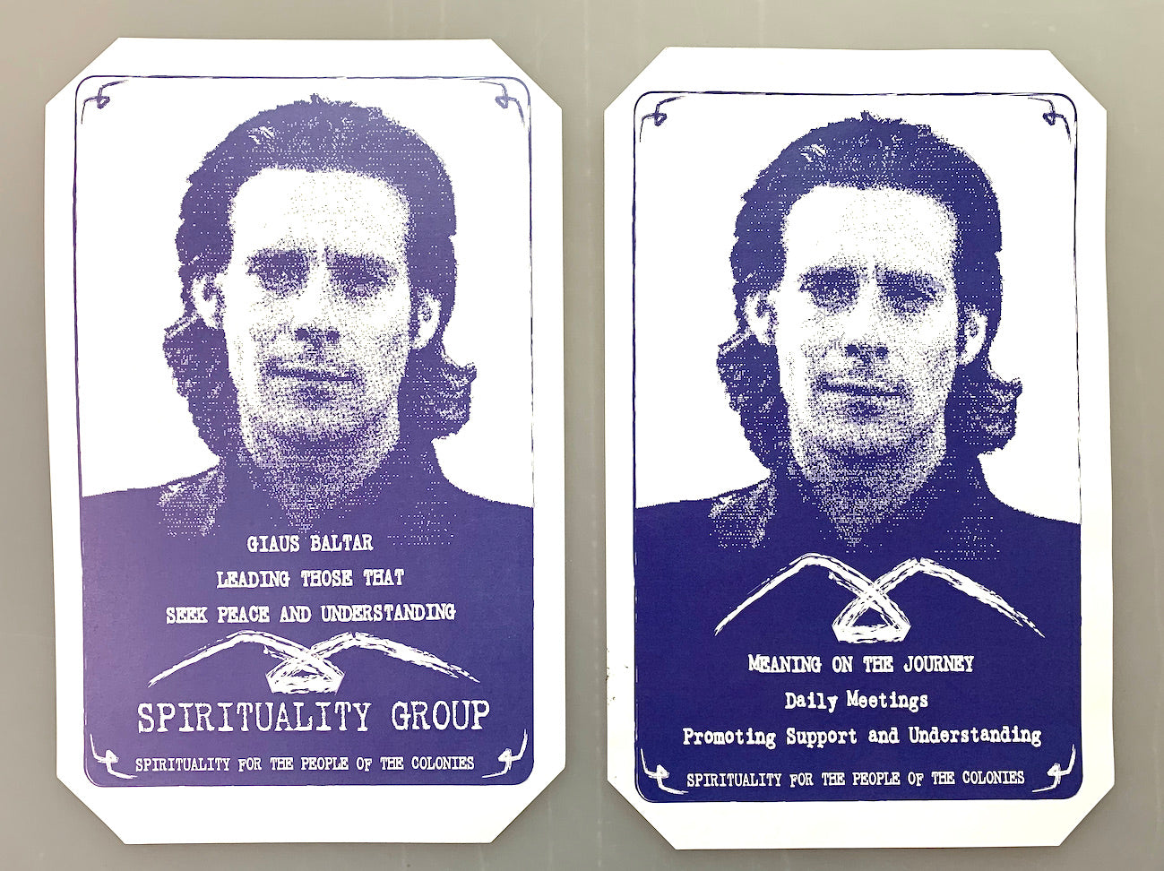 Battlestar Galactica Baltar Spirituality Flyers w/ COA