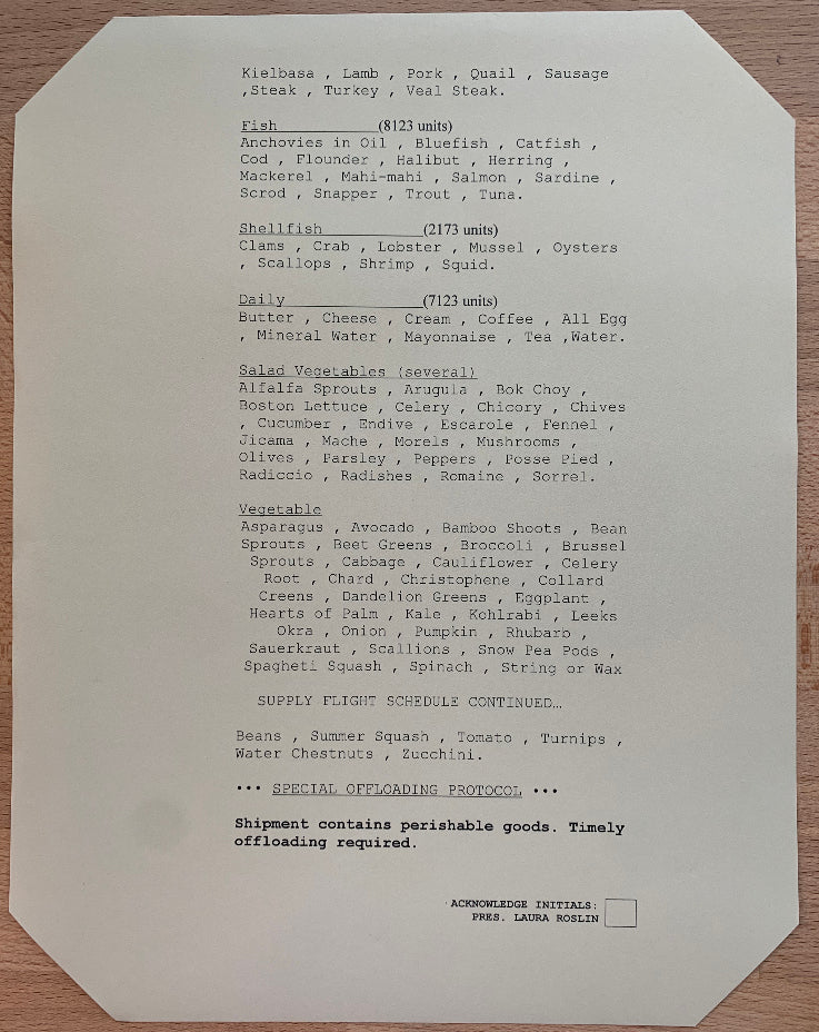 Battlestar Galactica Supply Documents w/ COA